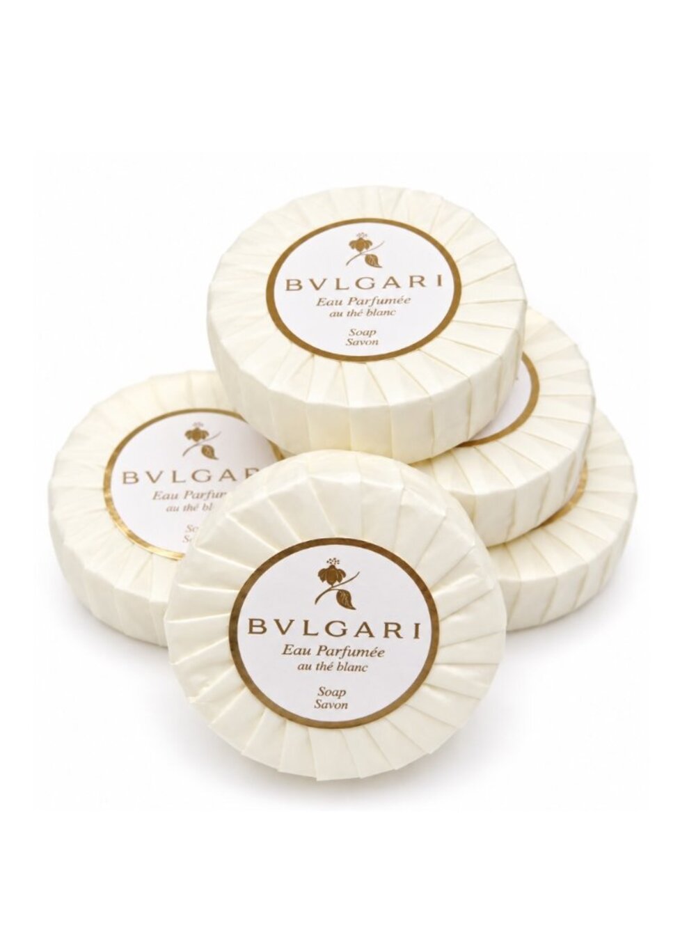 Bvlgari Eau Parfumee au the Blanc Soap 75g/2.6oz - Pack of 5